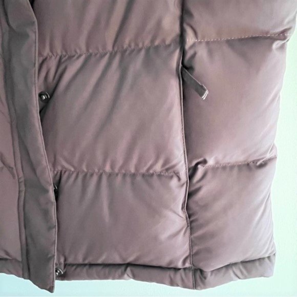 L.L. Bean Goose Down Filled Puffer Vest Removable Faux Fur Collar Size L - Picture 7 of 13